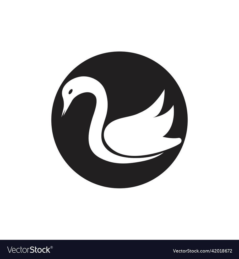 Swan logo template Royalty Free Vector Image - VectorStock