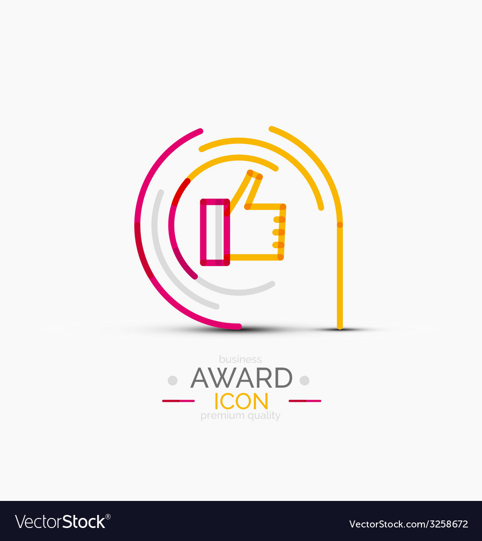 Thumb up icon logo design