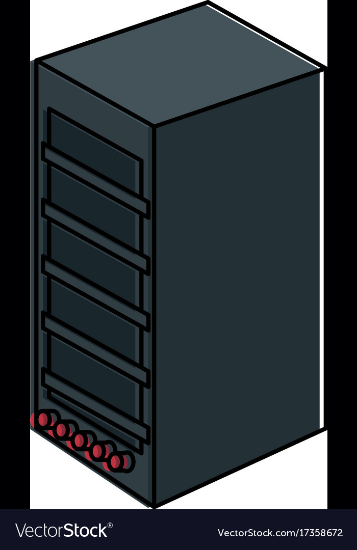 Tower computer isolated icon
