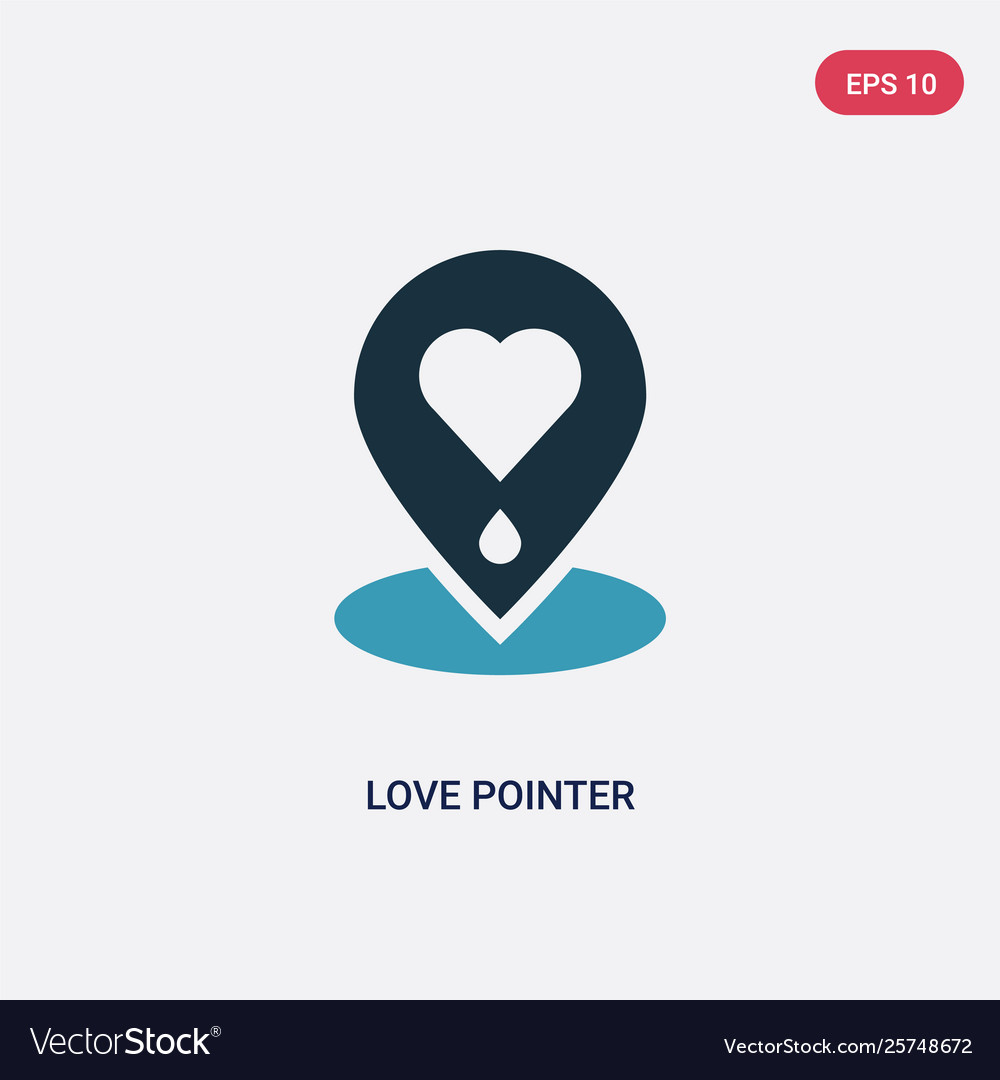 Two Color Love Pointer Icon