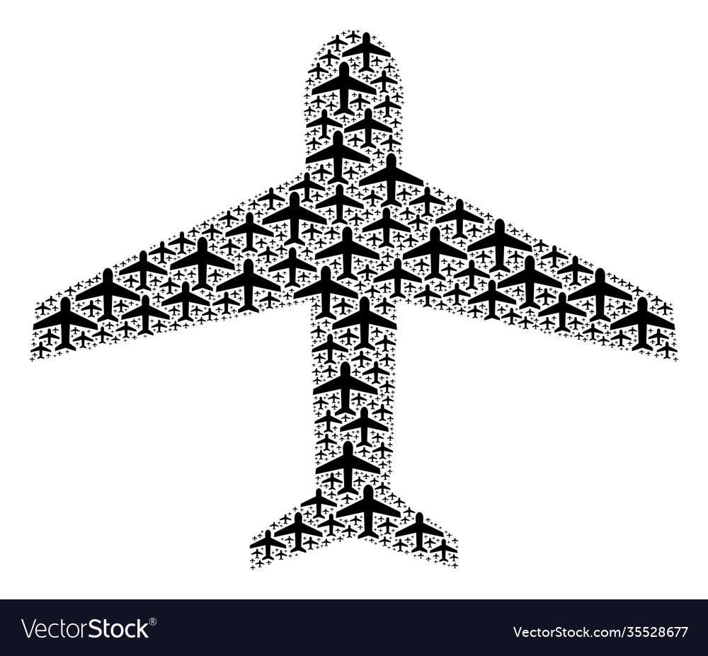 Airplane icon recursion composition
