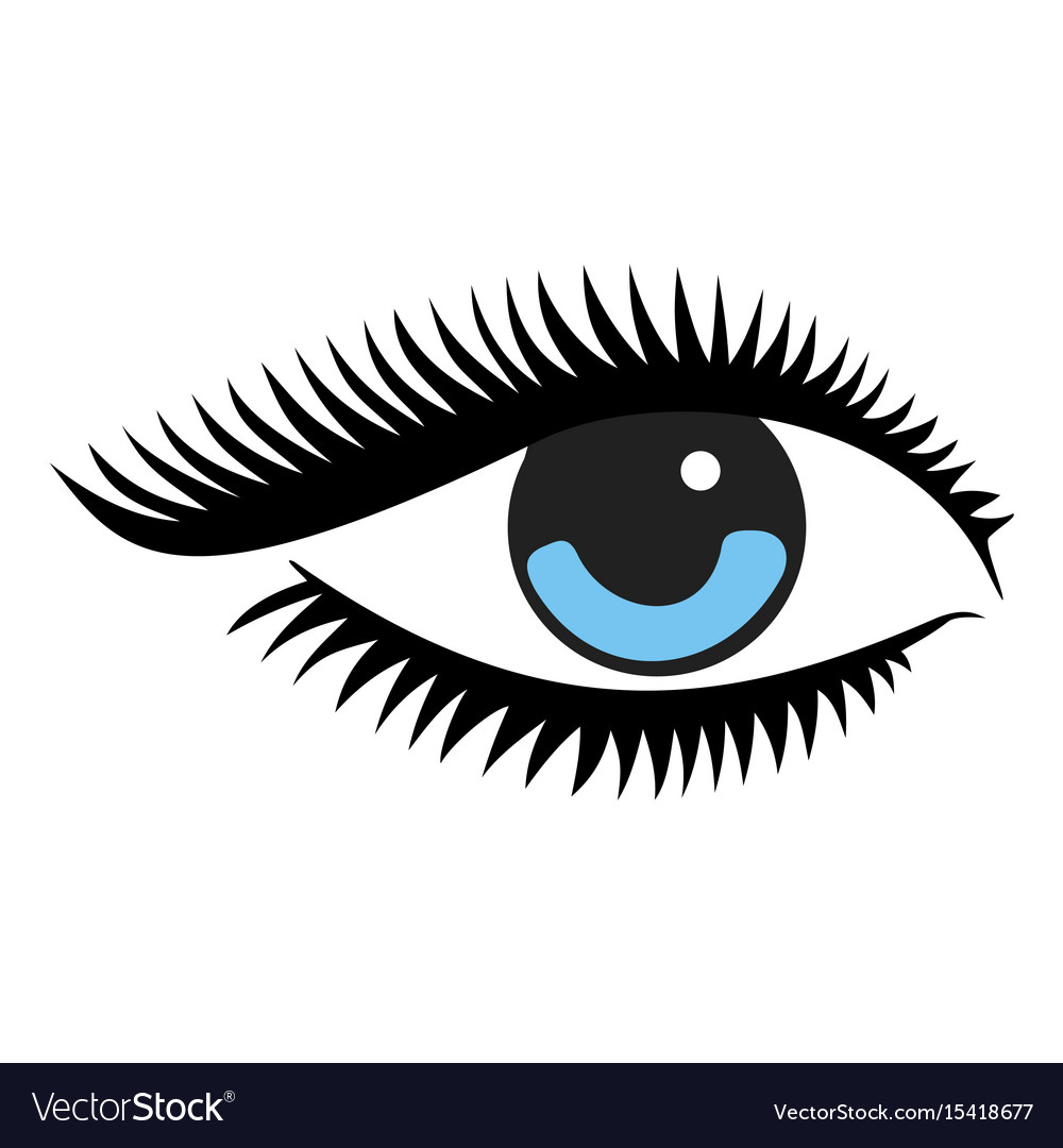 Beautiful woman blue eye Royalty Free Vector Image