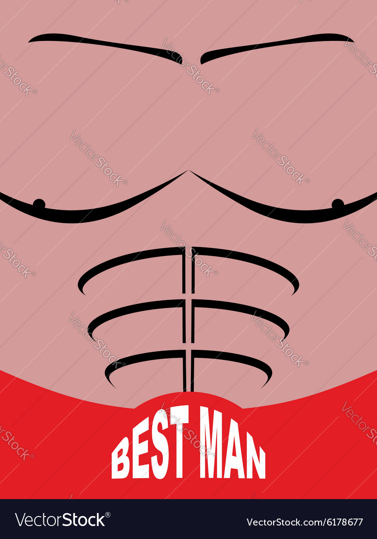 Best man greeting card sports figure pectoral