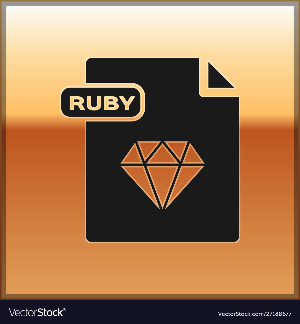 Black ruby file document download button vector image Black ruby file document download button