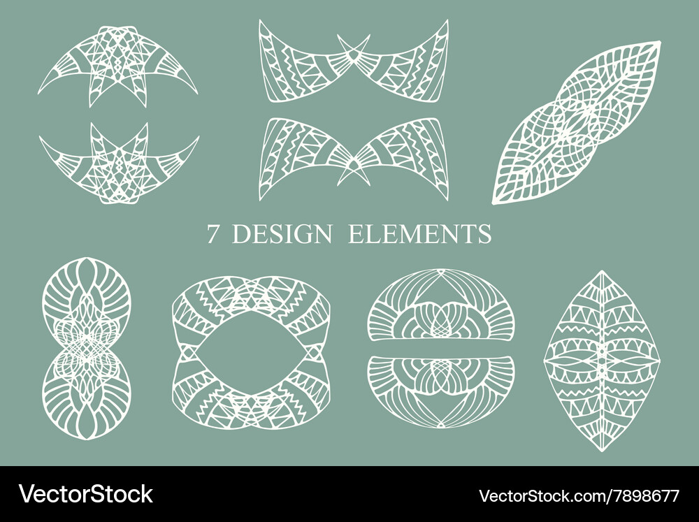 Calligraphic elements vintage set frame Royalty Free Vector