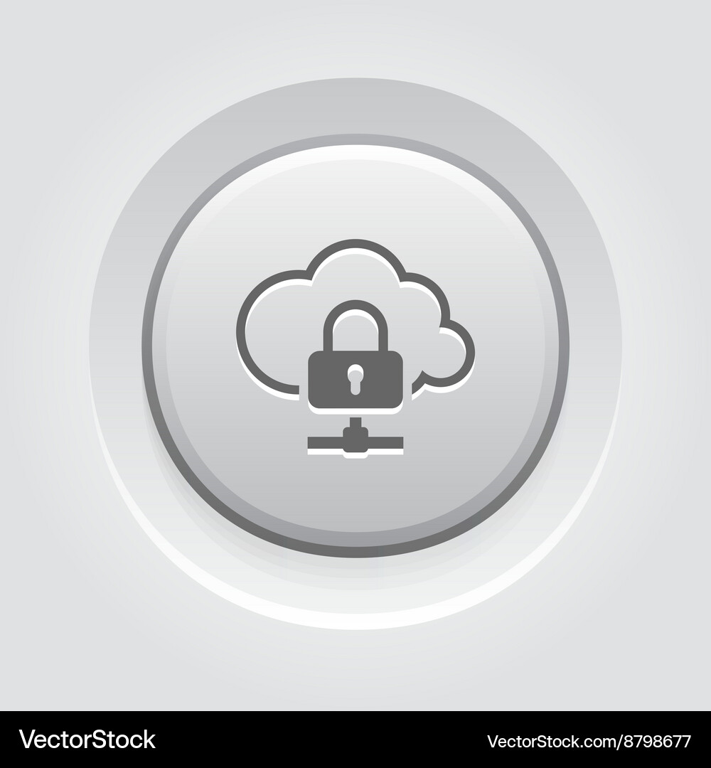 Cloud data protection icon Royalty Free Vector Image