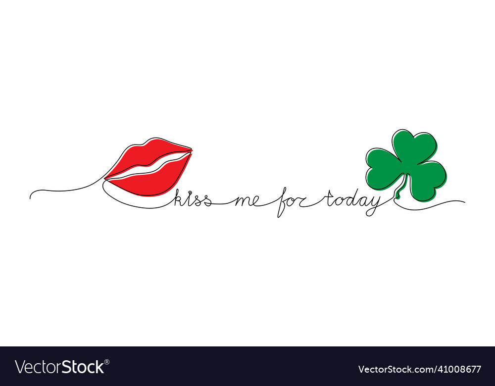 Continuous one line script cursive text kiss me vector image Continuous one line script cursive text kiss me