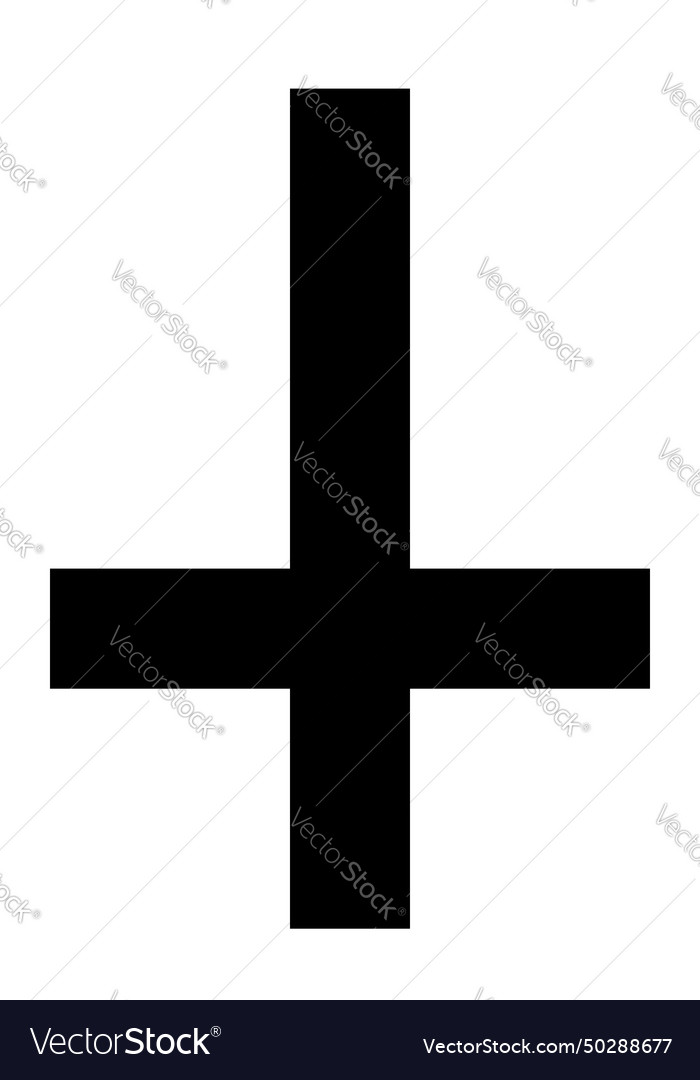 Cross of saint peter black and white Royalty Free Vector