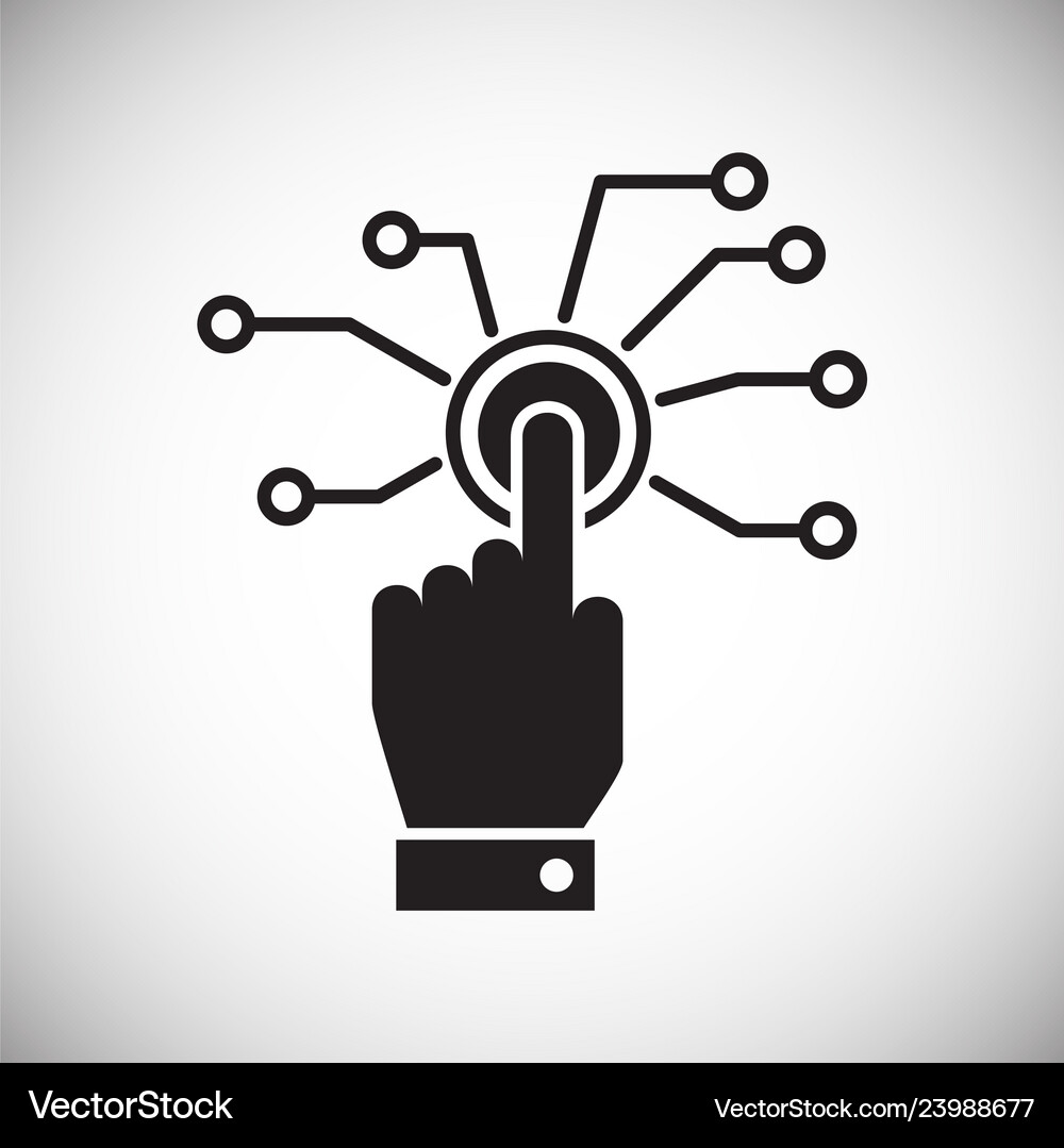 Finger print scanner icon on white background Vector Image