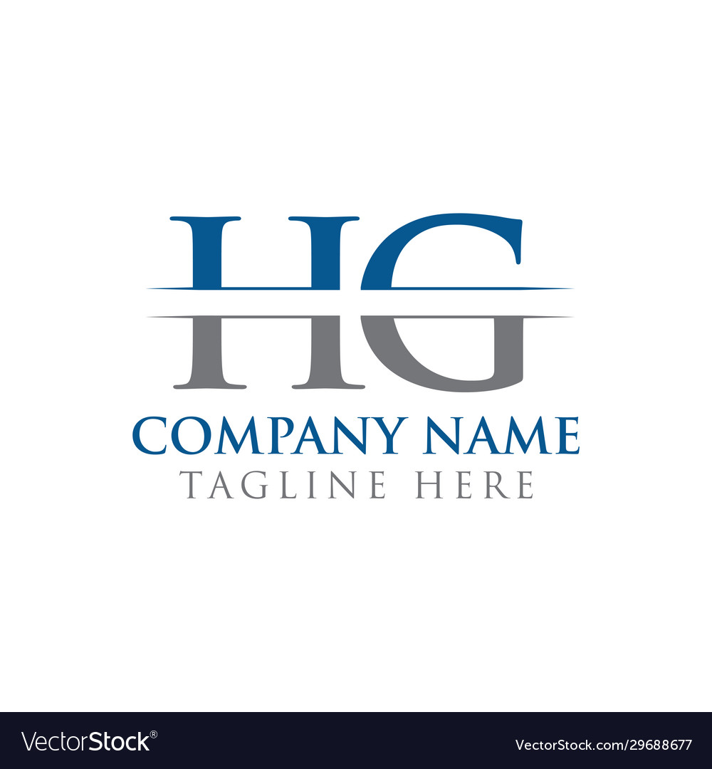 Hg letter type logo design template abstract