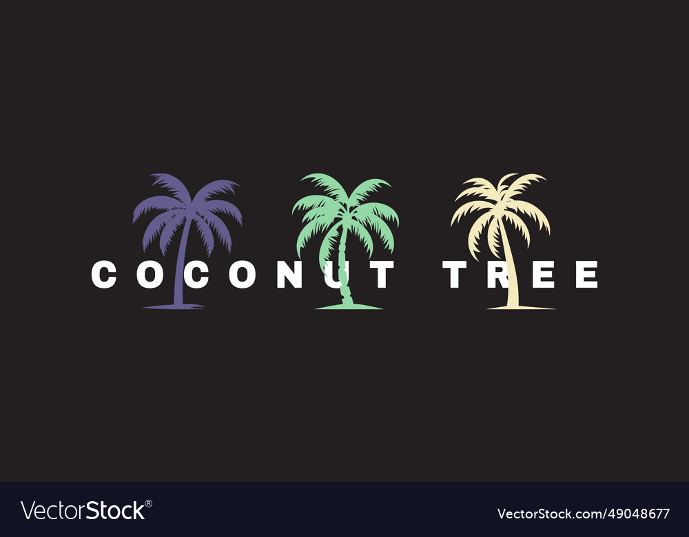 Paradise found icon pack with coconut tree