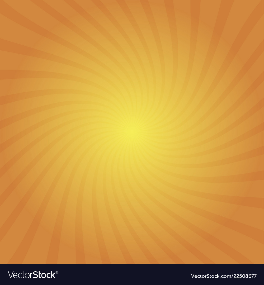 Sun Rays Orange Background Spiral Royalty Free Vector Image