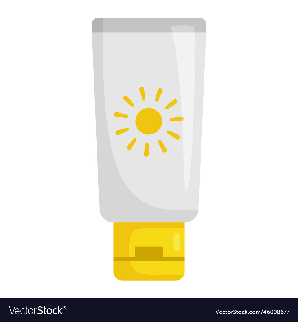 Tan sun cream block cartoon