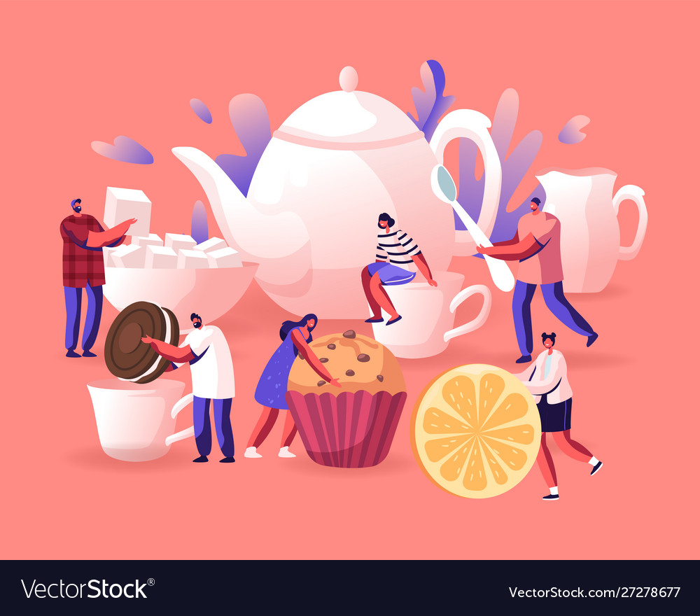 Tea party hot beverage for cold season concept