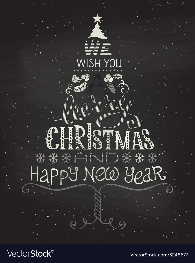 Vintage Chalkboard Christmas Tree