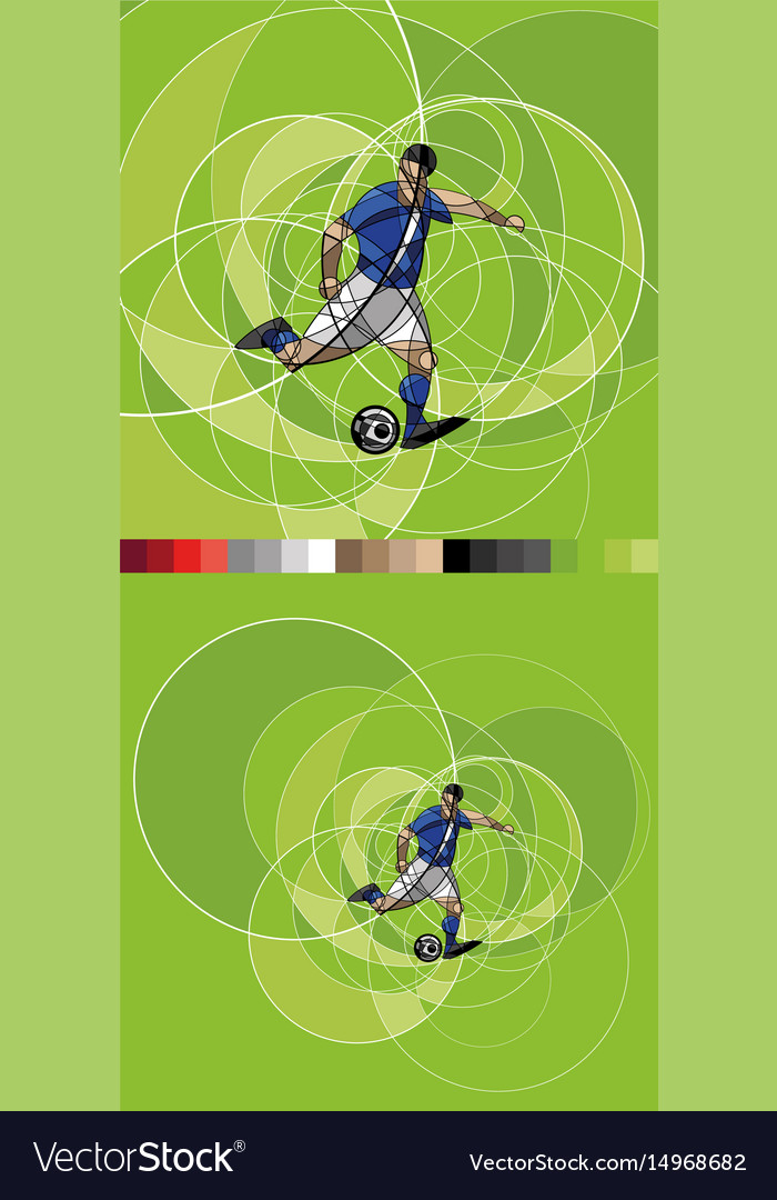 Abstract image of soccer player with ball