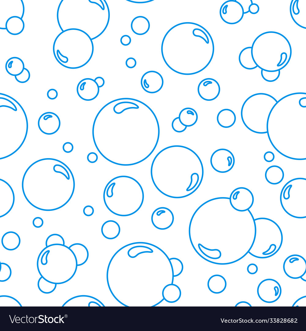 Bubbles line seamless pattern soap texture fizzy vector image Bubbles line seamless pattern soap texture fizzy
