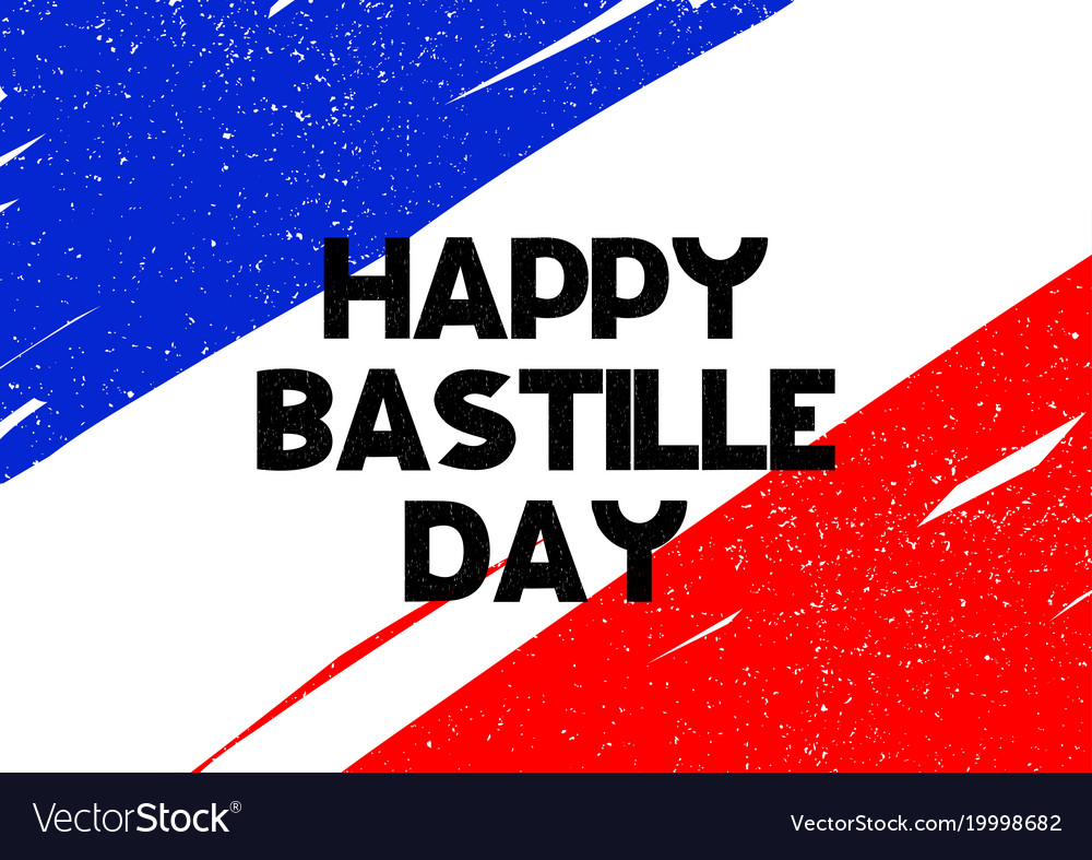 Card with lettering happy batille day Royalty Free Vector