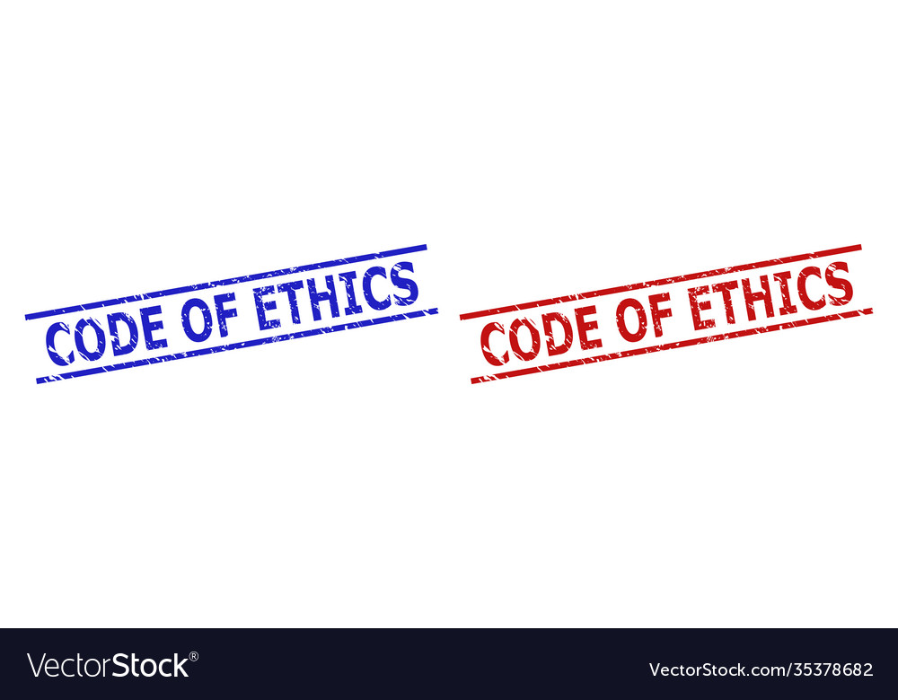 Code of ethics watermarks with corroded texture