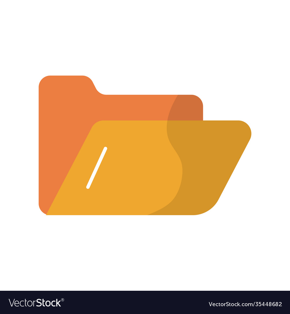 Folder data file flat style icon