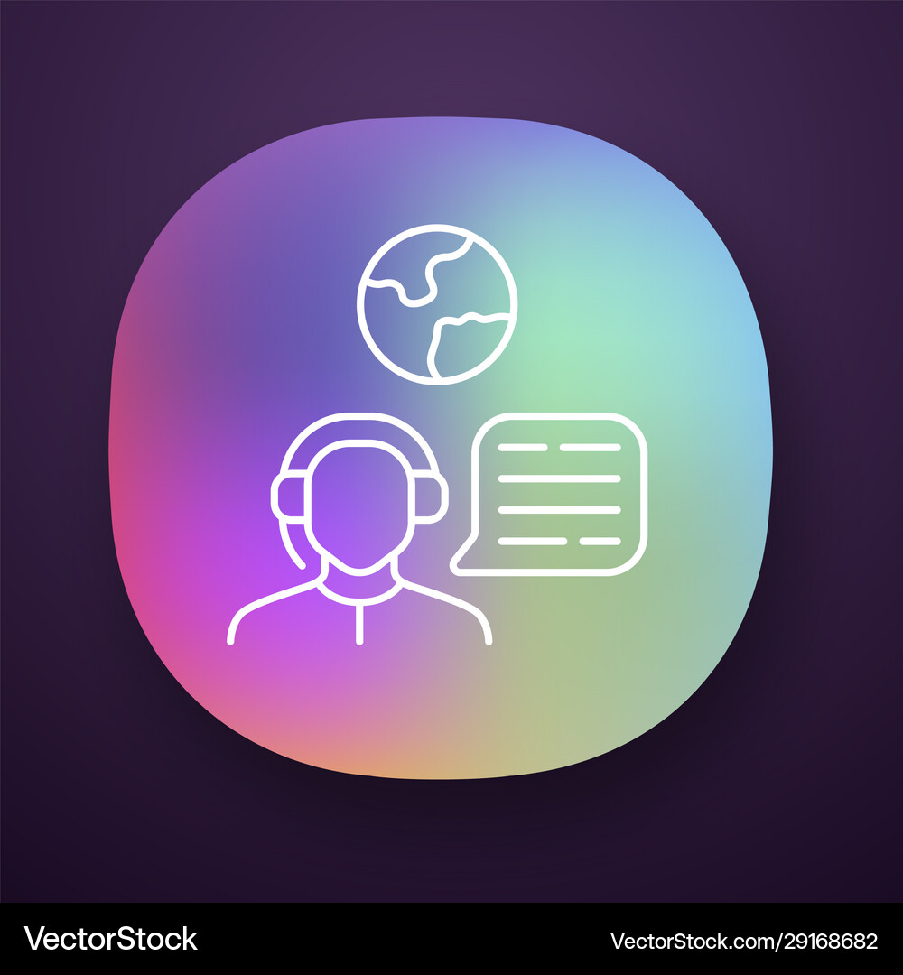 Immigration consultant app icon online support Vector Image