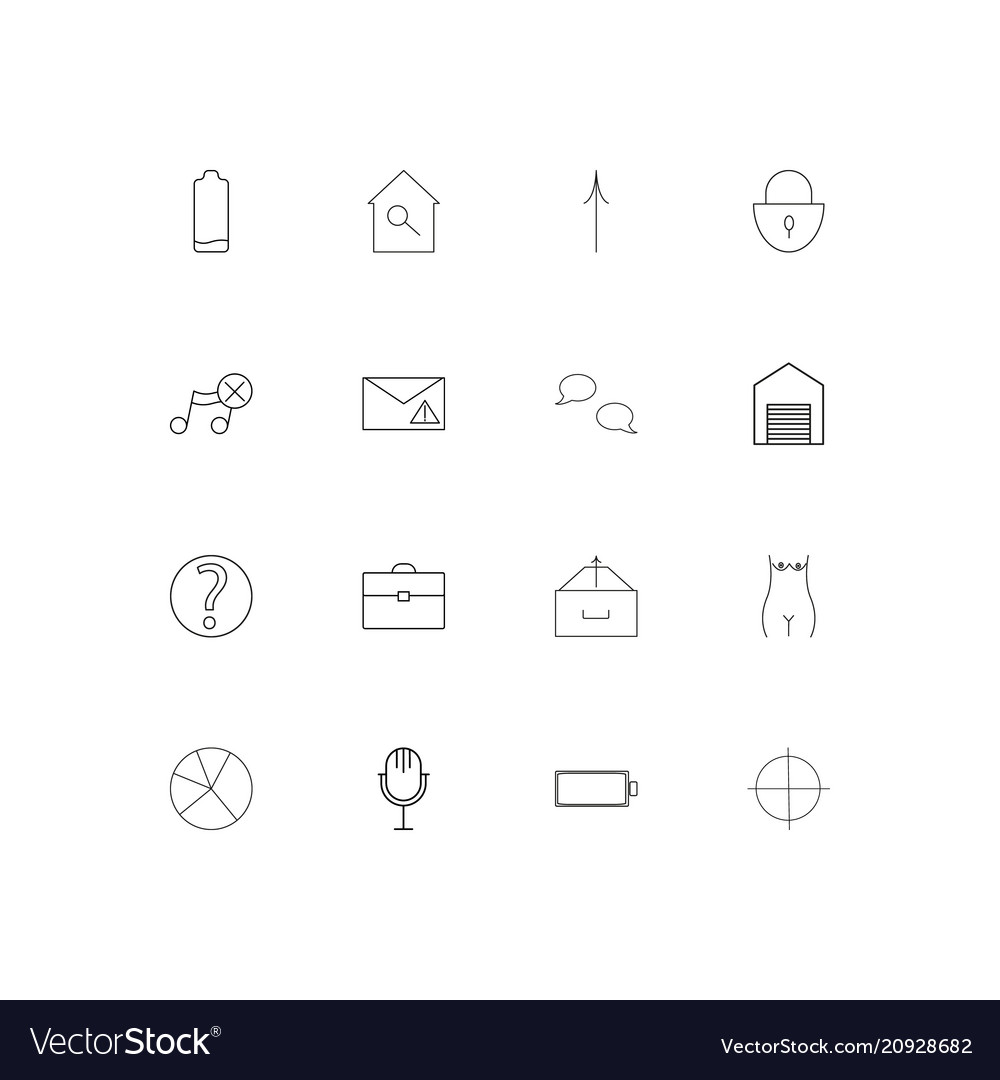 Internet of things linear thin icons set outlined