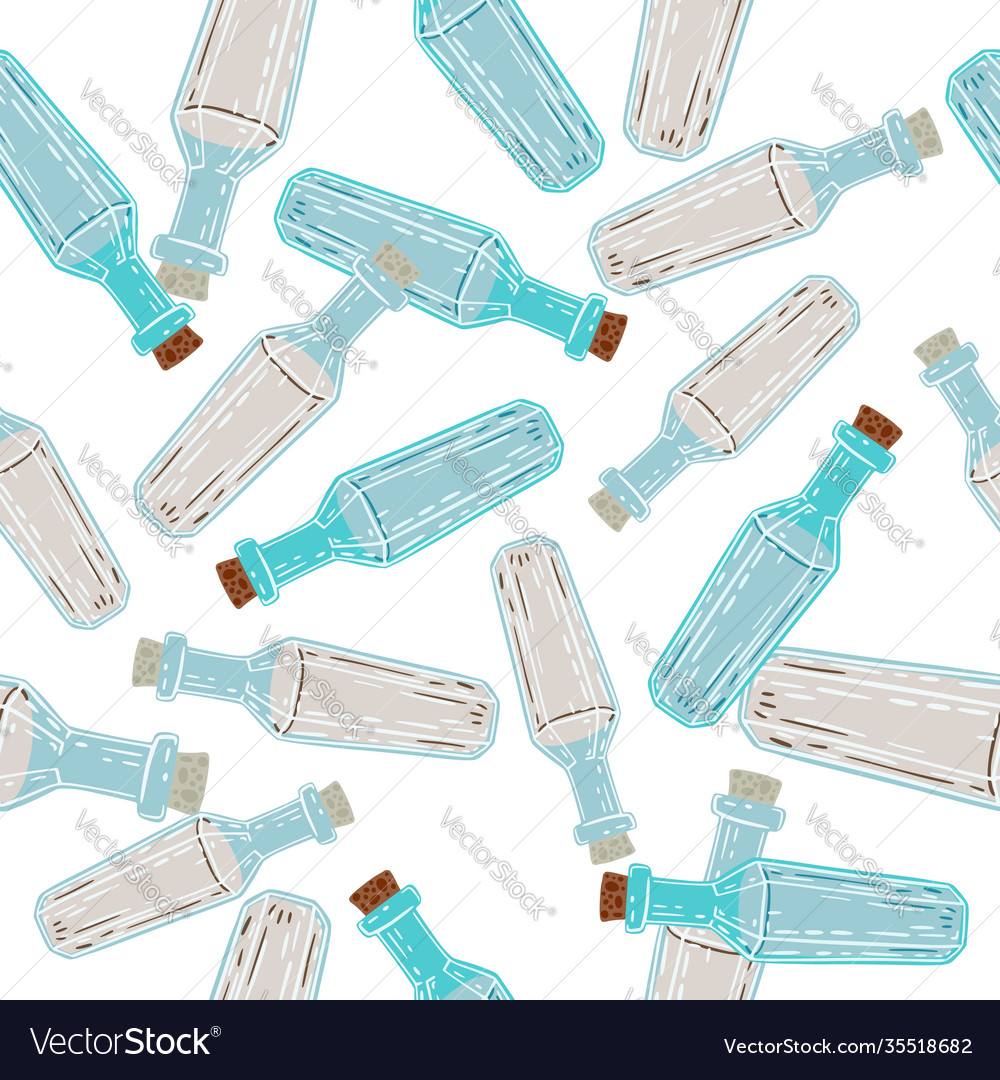 Isolated random seamless pattern with blue