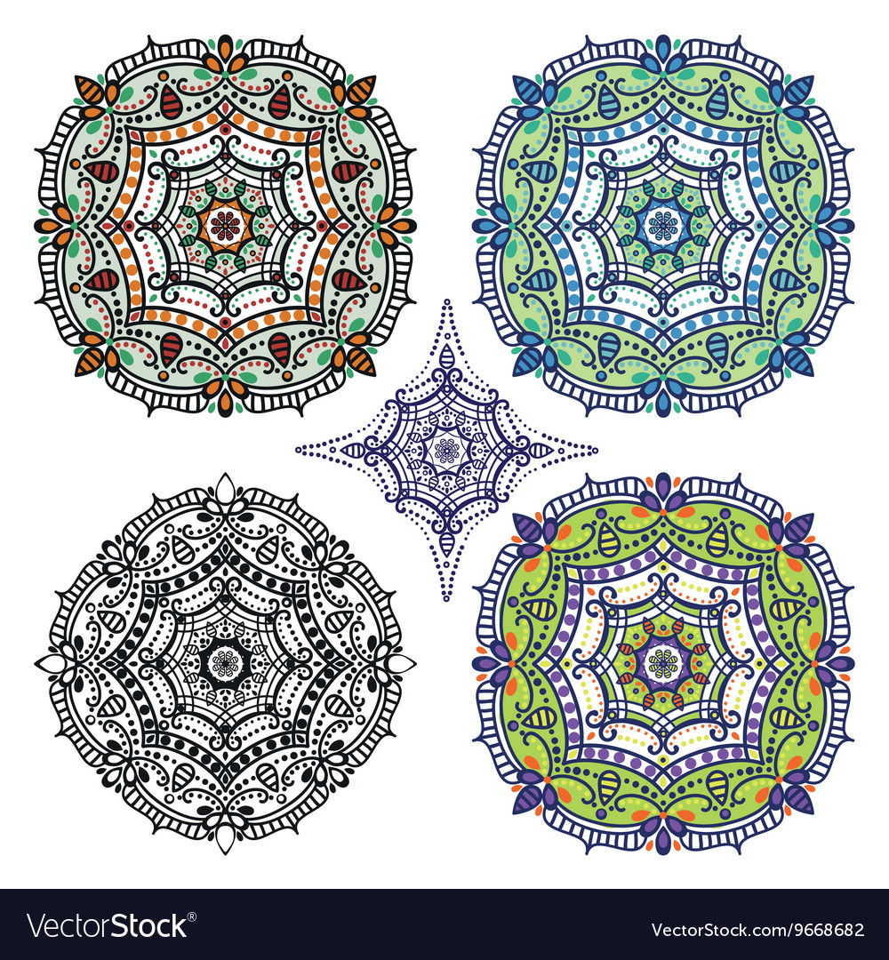 Mandalas pattern set