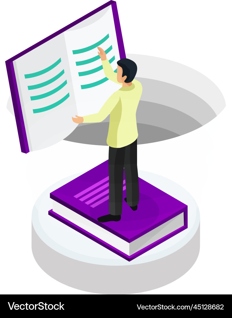 Online reading book composition Royalty Free Vector Image