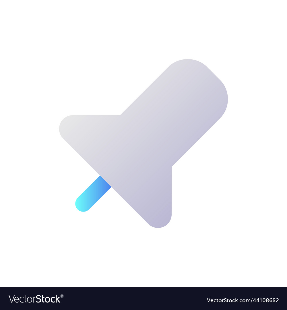 Pin pixel perfect flat gradient two-color ui icon vector image Pin pixel perfect flat gradient two-color ui icon