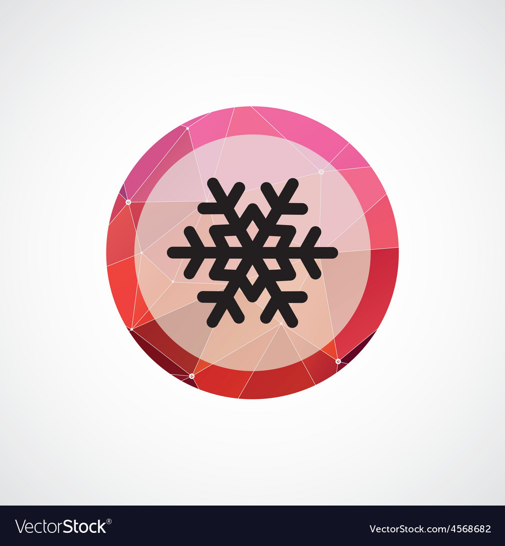 Pink Snowflake Icon with Triangle Background
