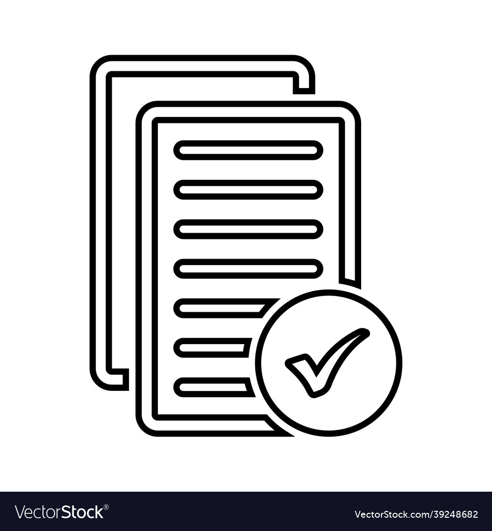 Proofreading sheet line icon outline