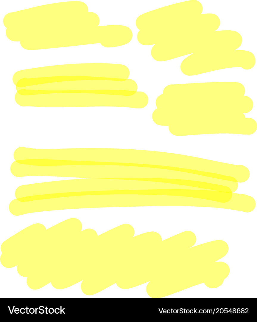 Yellow Highlighters Royalty Free Vector Image - VectorStock