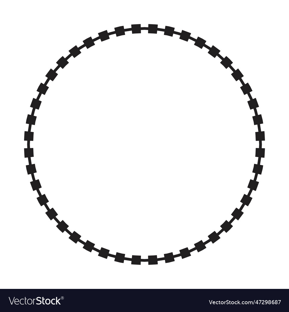 Circle frame round border design shape icon Vector Image Circle frame round border design shape icon
