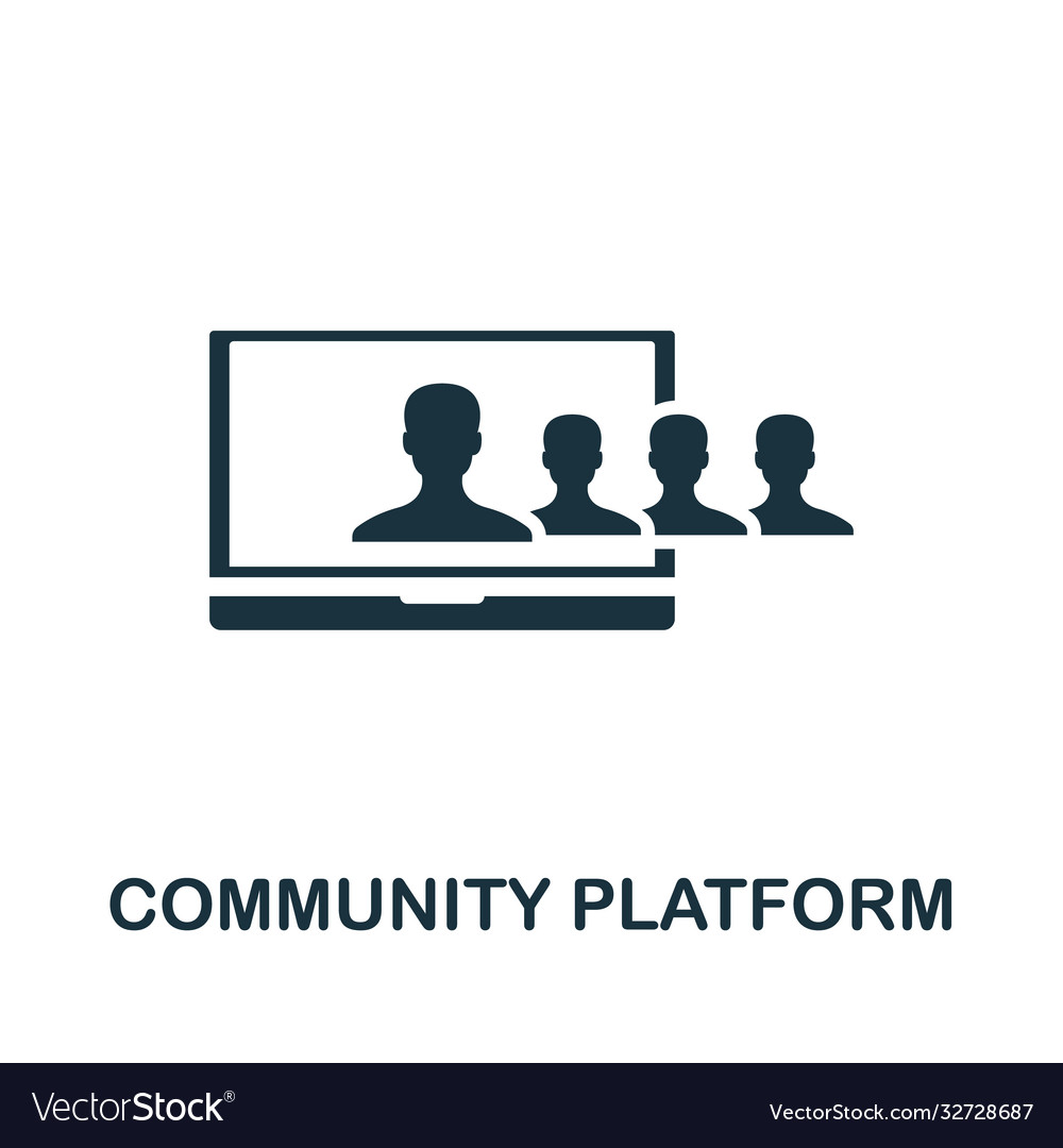 Community platform icon simple element from