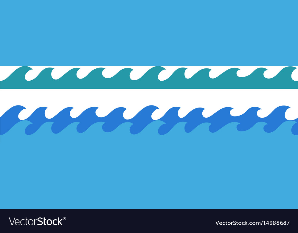 Download Hand drawn ocean waves endless border Royalty Free Vector