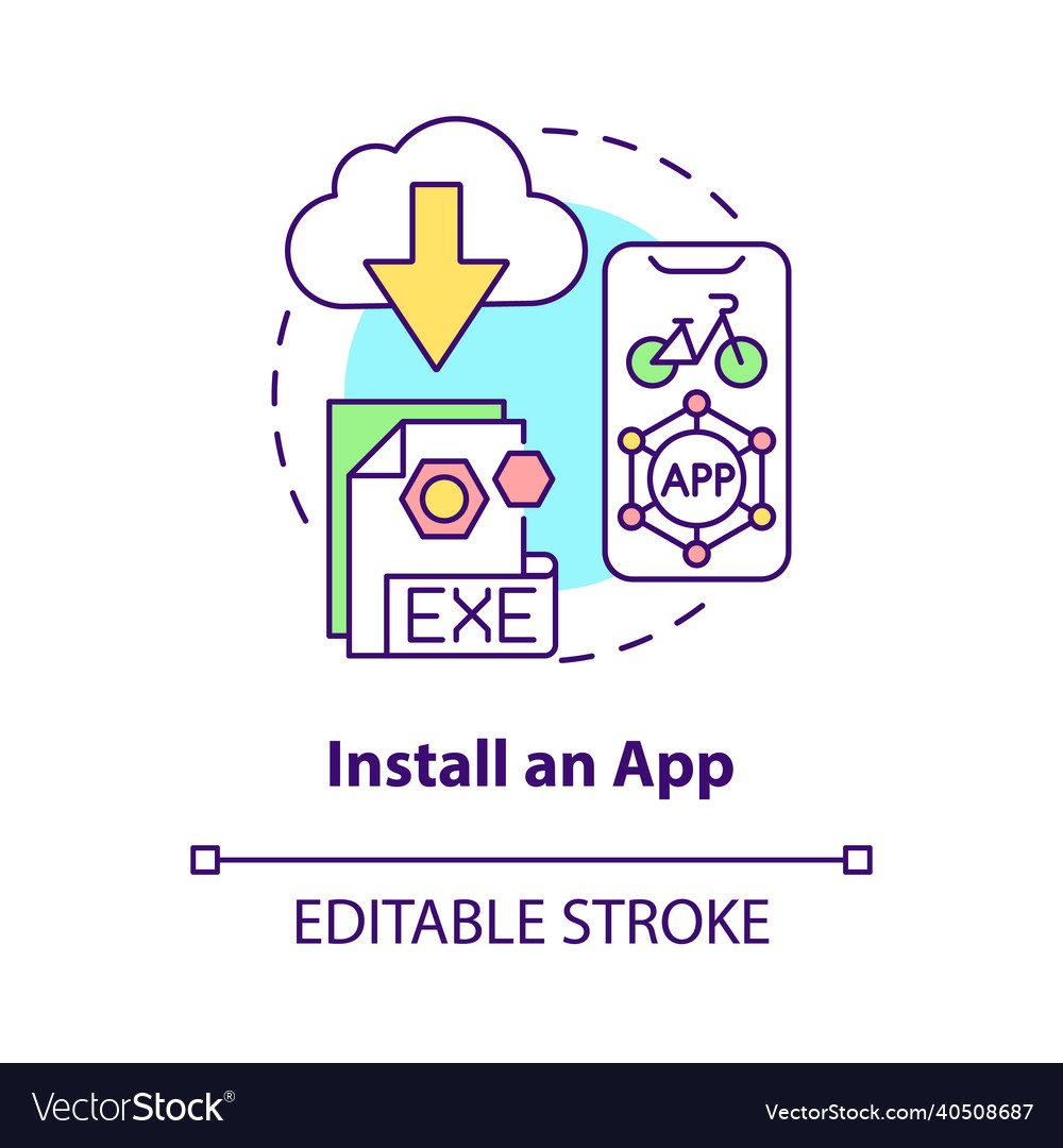 Install app concept icon
