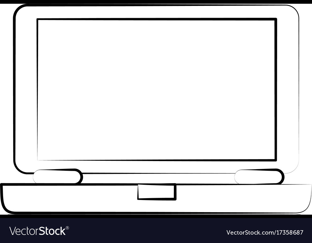 Laptop computer frontview icon image