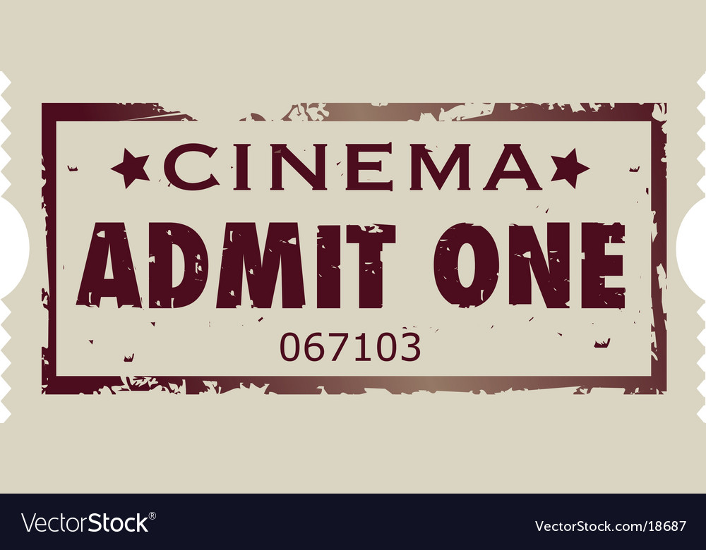 Movie ticket Royalty Free Vector Image - VectorStock