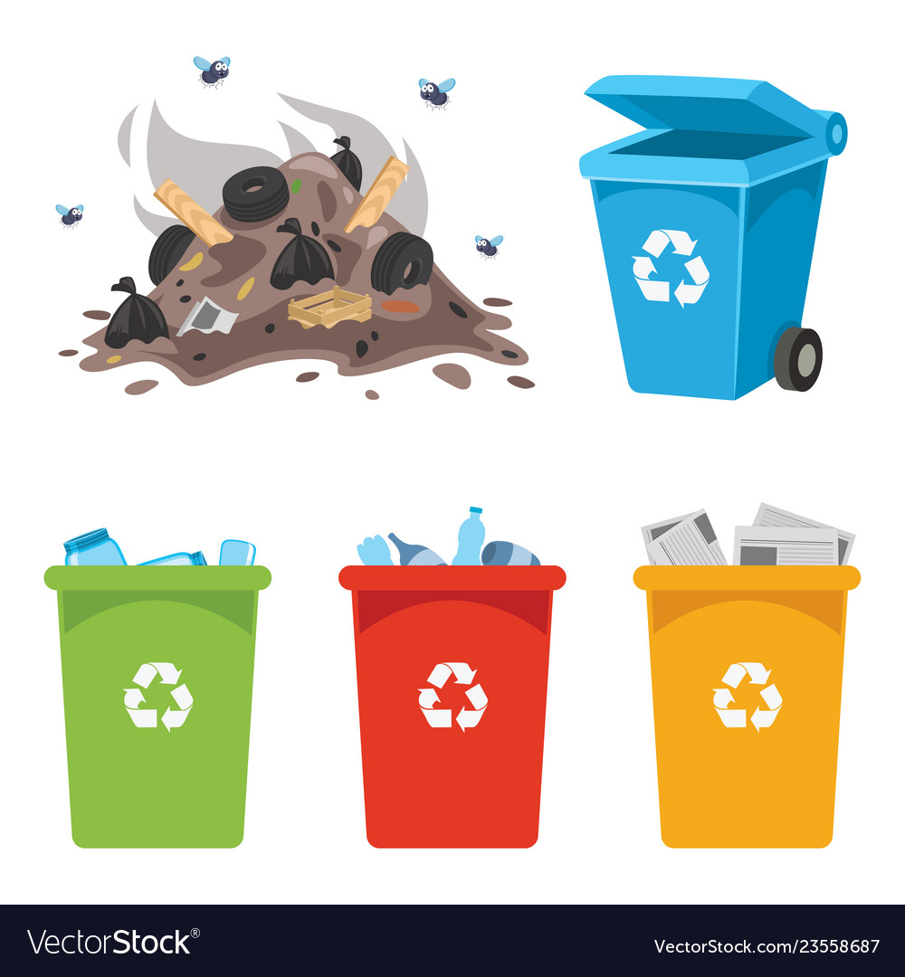 Recycling Bin Royalty Free Vector Image Vectorstock