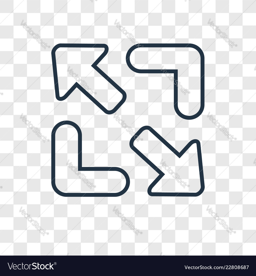 Resize concept linear icon isolated vector image Resize concept linear icon isolated