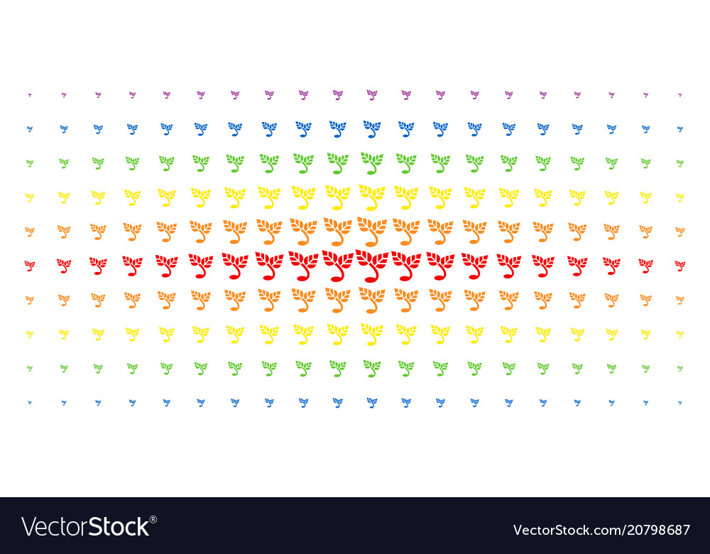 Sprout spectrum halftone pattern vector image Sprout spectrum halftone pattern