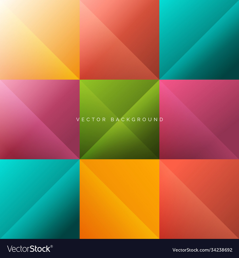 Abstract colorful squares background with space vector image Abstract colorful squares background with space