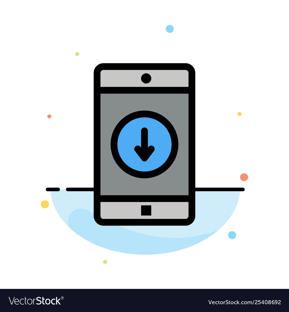 Application mobile down arrow vector image Application mobile down arrow