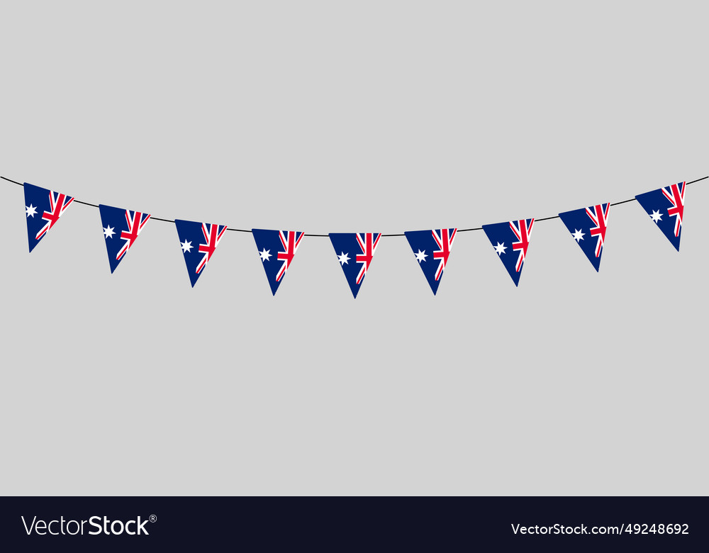 Australia day triangle flag banner in australian Vector Image