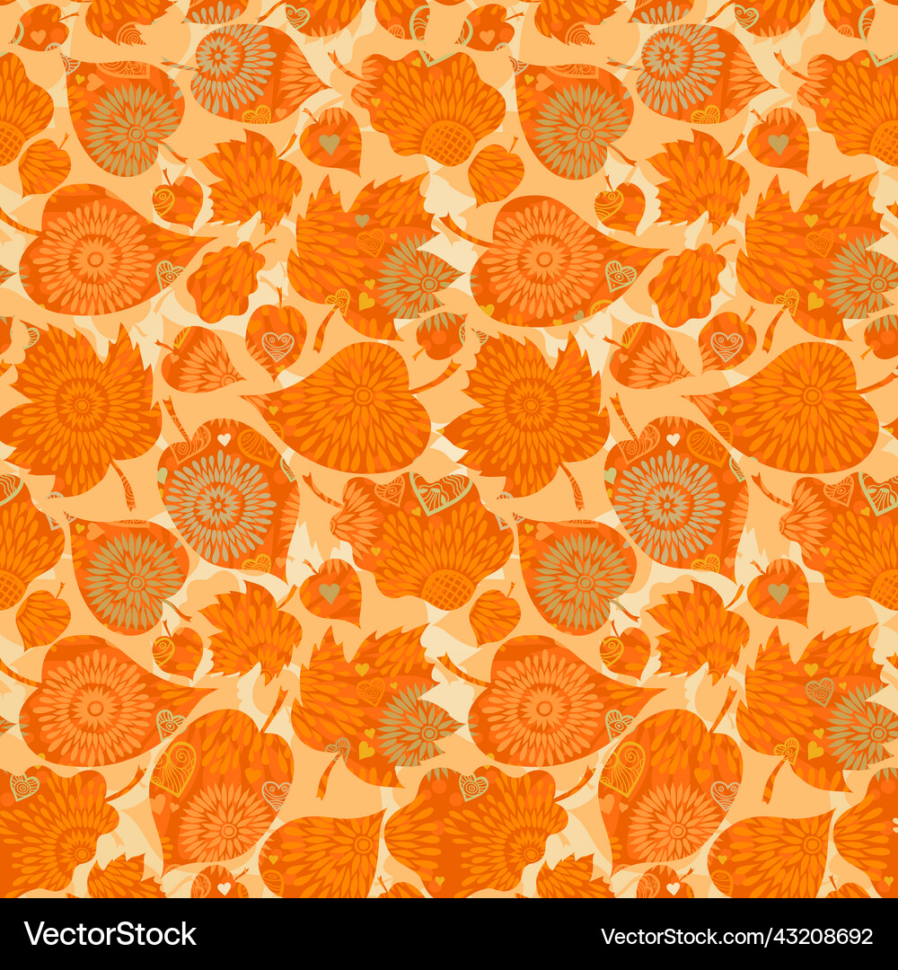 Autumn concept seamless pattern Royalty Free Vector Image
