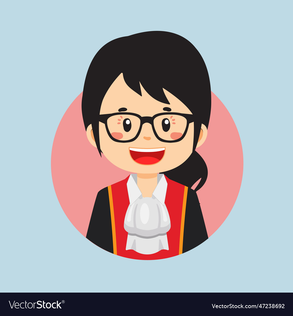 Avatar of a judge character vector image Avatar of a judge character