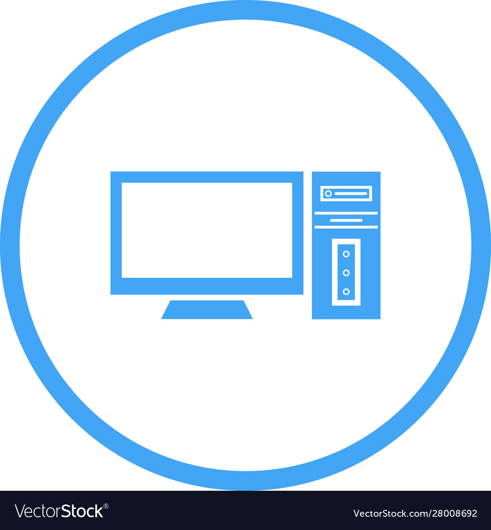 Beautiful computer glyph icon Royalty Free Vector Image