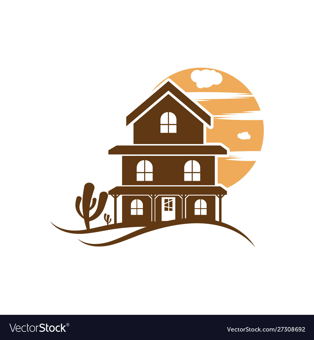 Building west icon vector image Building west icon