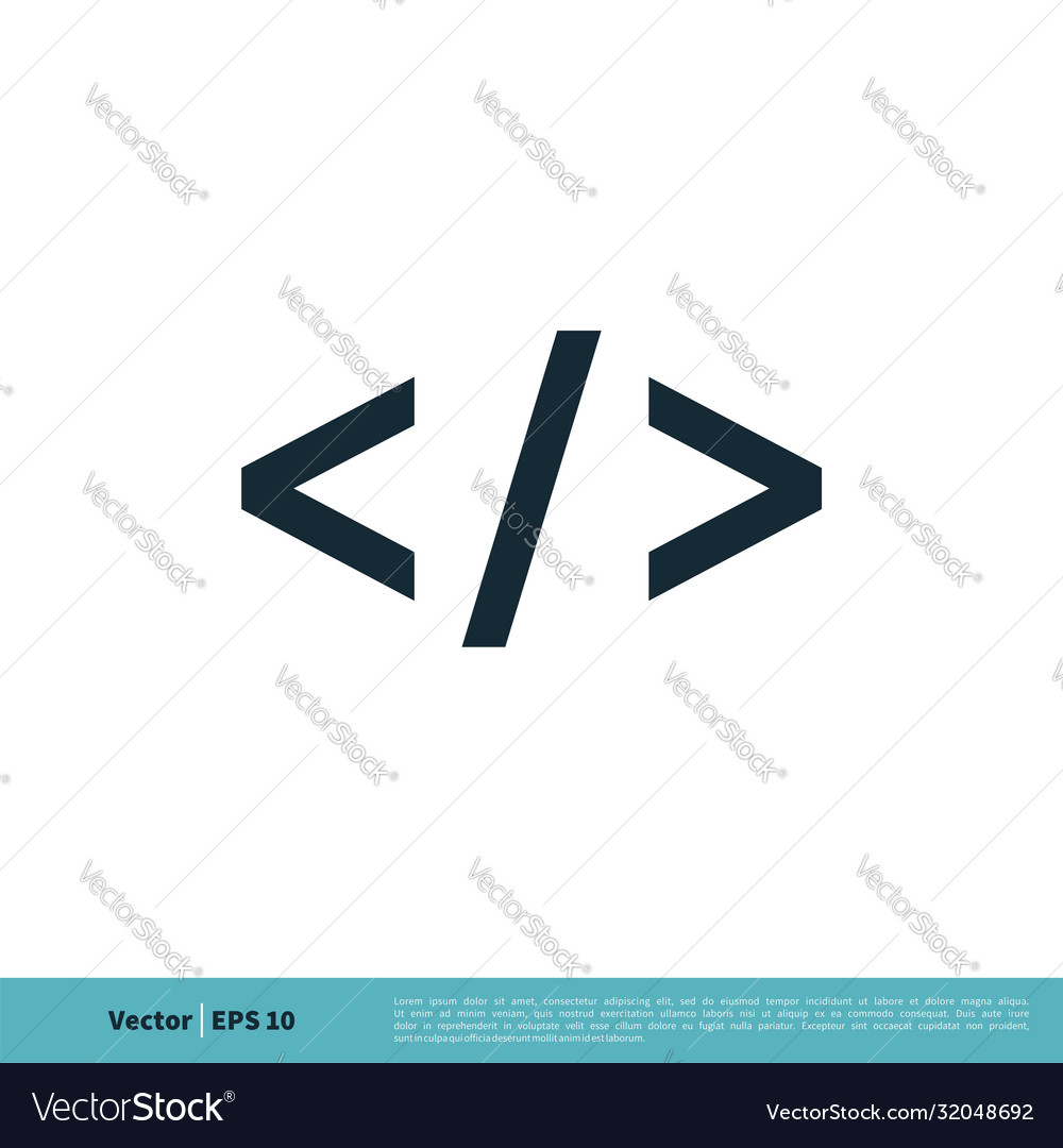 Coding icon logo template design eps 10